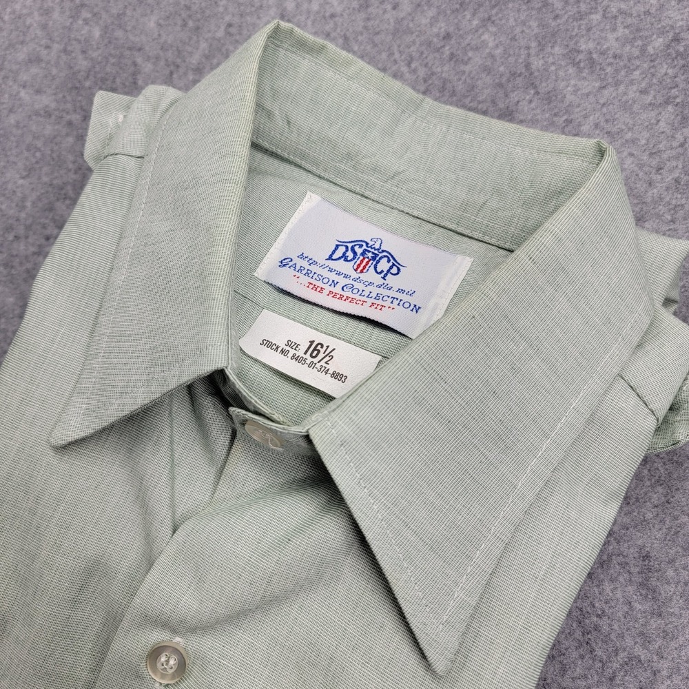 DSCP Garrison Collection Green Military Short Sleeve Uniform Top Shirt 16.5